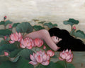 Lotus Woman Resting (Pink Lotus, Sleeping Figure)