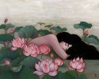Lotus Woman Resting (Pink Lotus, Sleeping Figure)