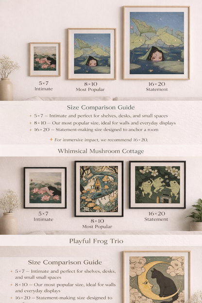 Frogs Dancing with Boombox (Muted Green)